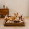 Striped Natural Folding Washable Mat Sofa Dog Bed - Mocca Pup Lounger