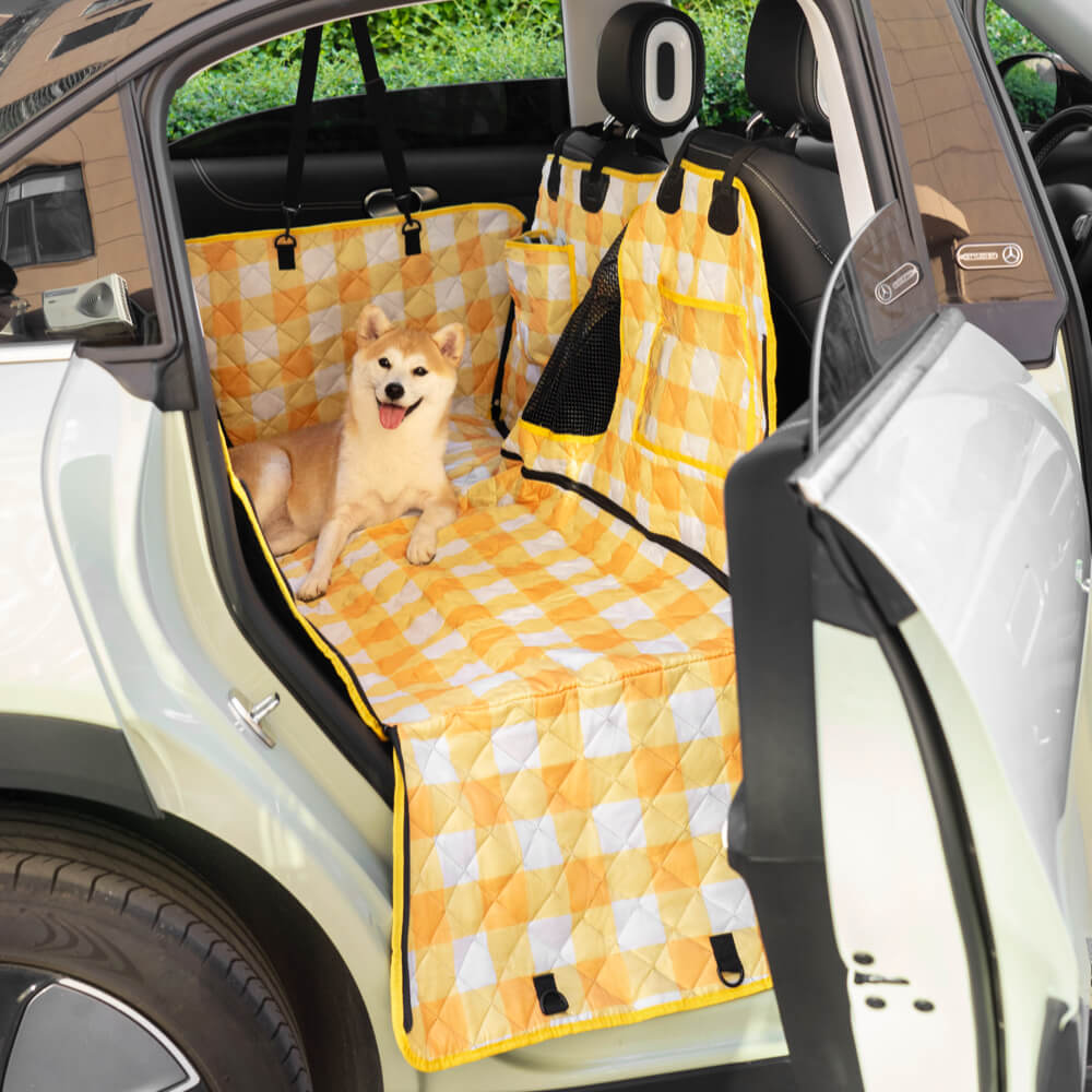 Tela catiónica oxford tela impermeable cubierta de asiento para perros resistente a los rayadores