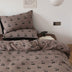 Cute Puppy Jacquard Knit Cotton Duvet Cover Bed Sheet Set