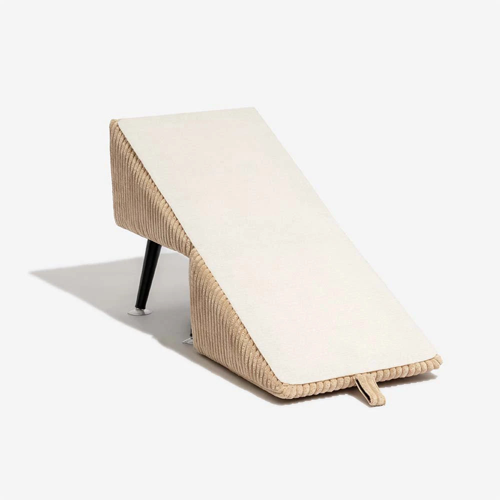 3-in-1 Comfy Corduroy Reinforced Alloy Pet Ramp & Side Stool – StepSure