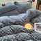 Ensemble de draps en velours de lait à carreaux confortables antistatiques