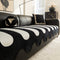 Classic Black Irregular-Shaped Chenille Anti-Scratch Non-Slip Couch Cover