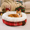 Klassisches Donut-Hundebett aus Jacquard-Plüsch – Kuschelhöhle