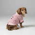 Cozy Knitted Dog Sweater with Plaid Collar – Available in Pink & Blue
