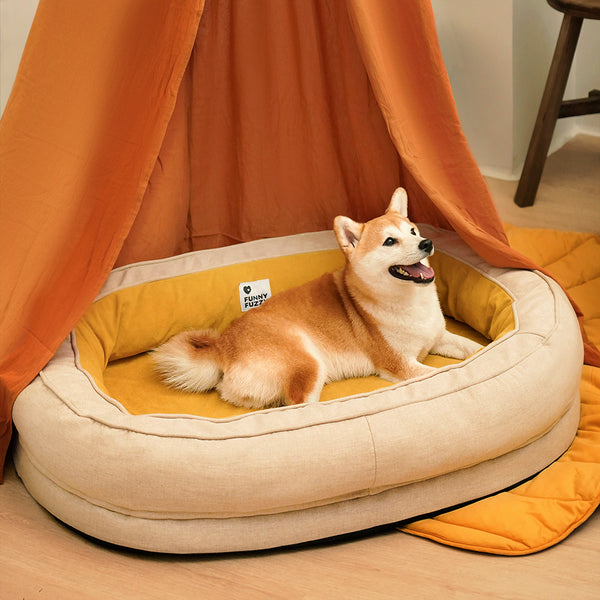 Cama de perro ortopédico de donut esponjoso