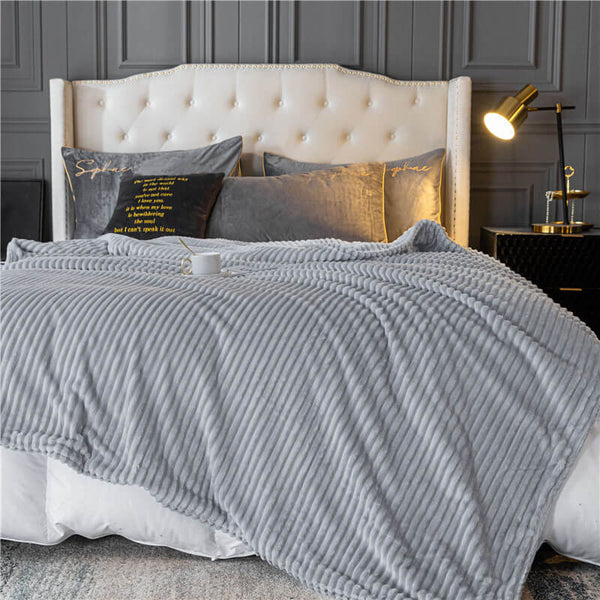 Manta de cama con sofá de terciopelo de leche de doble cara