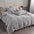 Elegante camisa de cama de terciopelo tallado con ropa de cama con cama para la piel