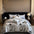 Elegante juego de cama de algodón cepillado con piel floral