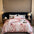 Elegante juego de cama de algodón cepillado con piel floral