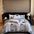 Elegante juego de cama de algodón cepillado con piel floral