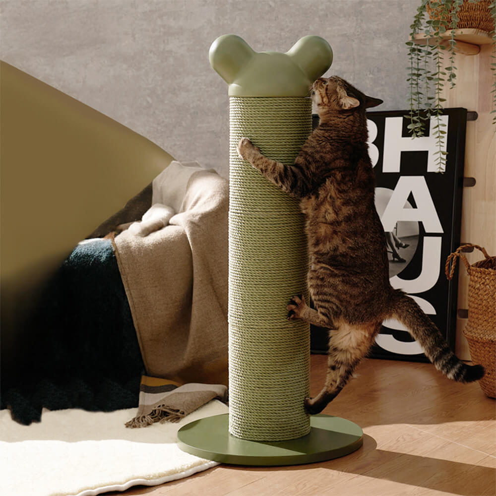 Diseño de orejas de osos Post de rayado de gato de papel de papel duradero