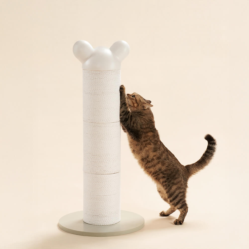 Diseño de orejas de osos Post de rayado de gato de papel de papel duradero