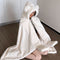 Bear Ear Soft Plush Wearable Hooded Throw Blanket Cape