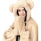 Bear Ear Soft Plush Wearable Hooded Throw Blanket Cape