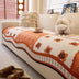 Chenille Scratch-resistant Fabric Pastoral Style  Irregular Shaped Non-slip Couch Cover