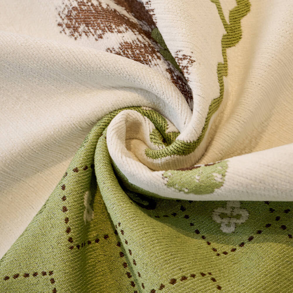 Chenille Scratch-resistant Fabric Pastoral Style  Irregular Shaped Non-slip Couch Cover