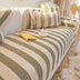 Cotton Linen Stripe Anti-scratch Furniture Protector Couch Cover