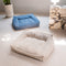 Curved Support Teddy Fabric Waterproof Dog & Cat Bed