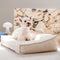 Curved Support Teddy Fabric Waterproof Dog & Cat Bed