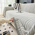 Elegante Herringbone Chenille Textured Throw Couch Tapa