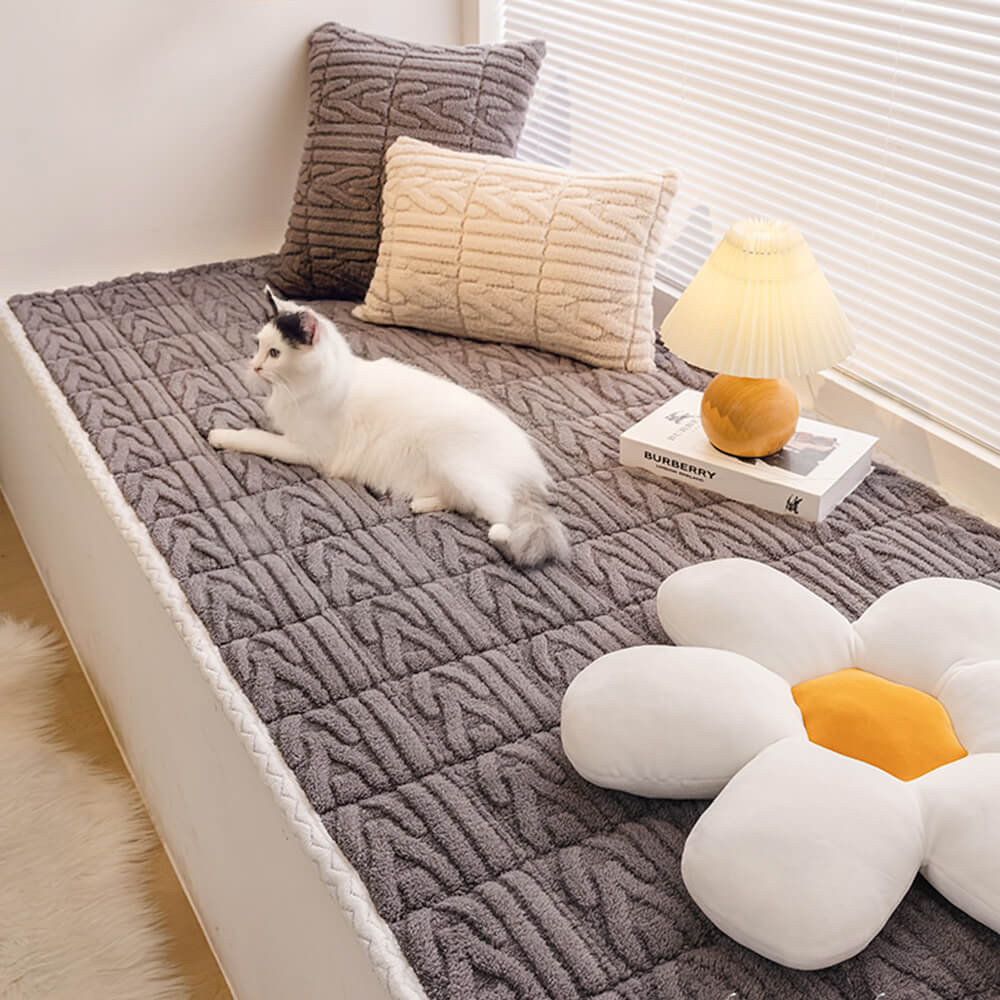 Cubierta de sofá de cama de algodón de algodón con textura elegante