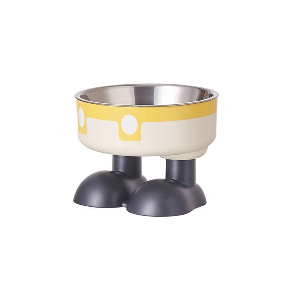 Fun Overalls Design Non-Slip Elevated Large Capacity Dog & Cat Bowl