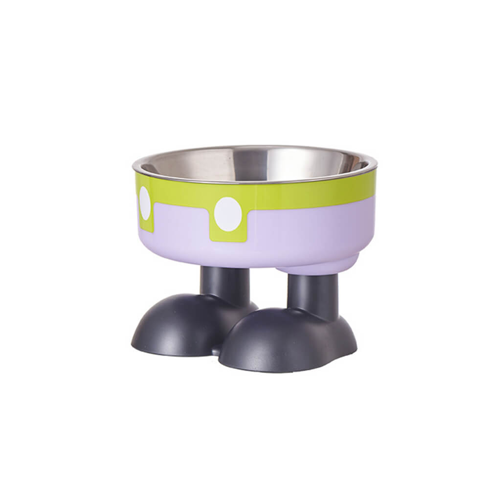 Fun Overalls Design Non-Slip Elevated Large Capacity Dog & Cat Bowl