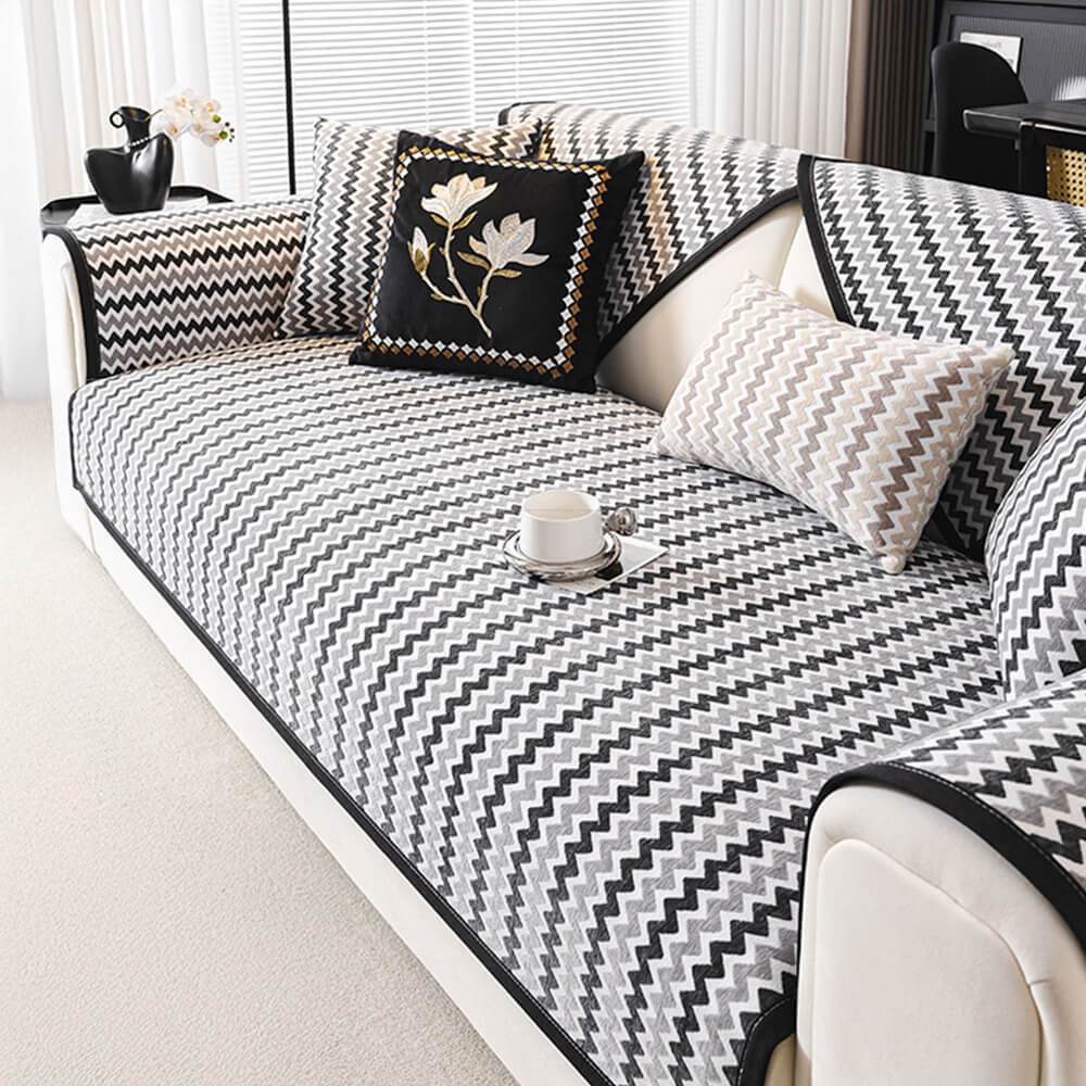 Non-Slip Wave Pattern Scratch and Wear Resistant Couch Cover
