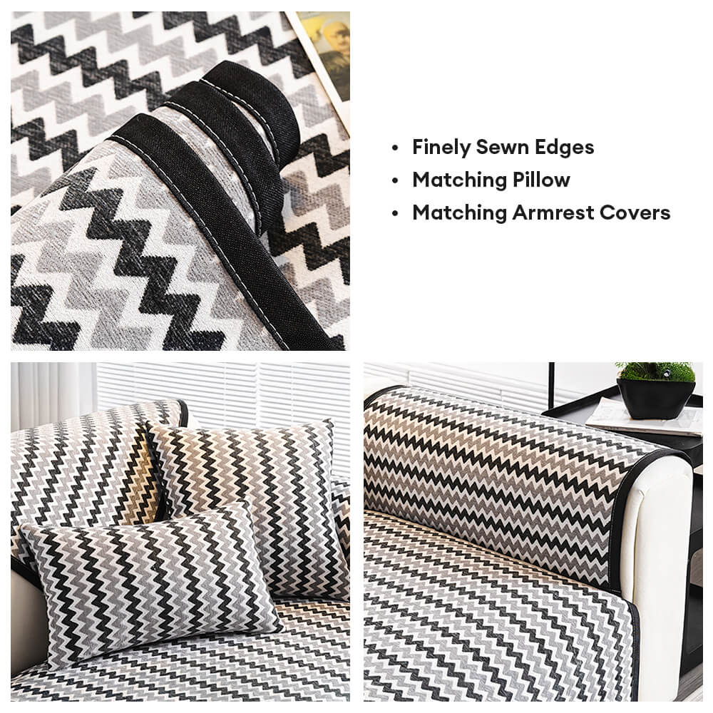 Non-Slip Wave Pattern Scratch and Wear Resistant Couch Cover