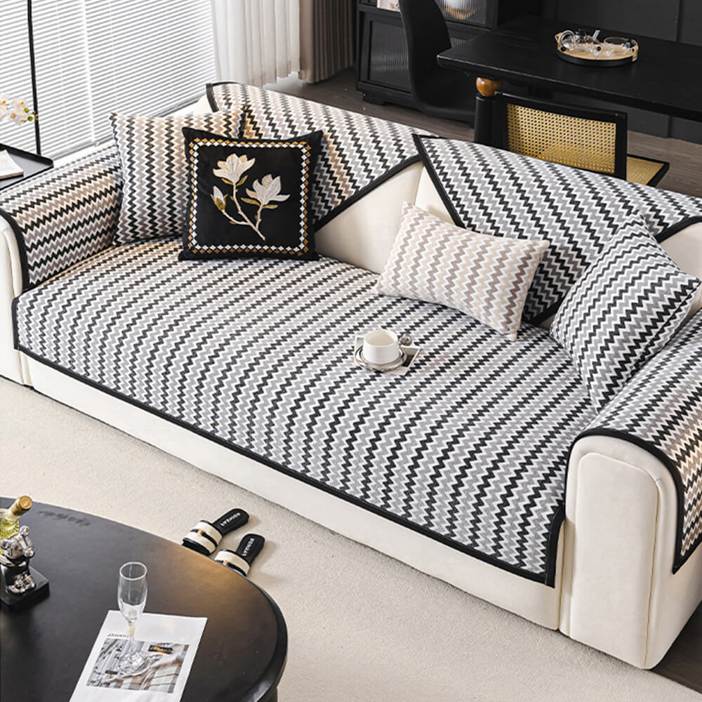 Non-Slip Wave Pattern Scratch and Wear Resistant Couch Cover