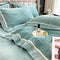 Velvet tierno y esponjoso juego de cama de lujo suave y cálido