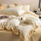 Velvet tierno y esponjoso juego de cama de lujo suave y cálido