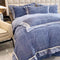 Velvet tierno y esponjoso juego de cama de lujo suave y cálido