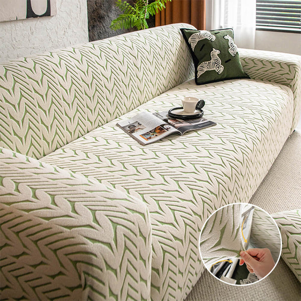 Patrón de oído de trigo texturizado Jacquard Fleece Magic Couch Couch