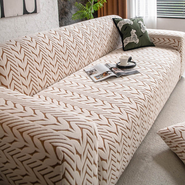 Patrón de oído de trigo texturizado Jacquard Fleece Magic Couch Couch