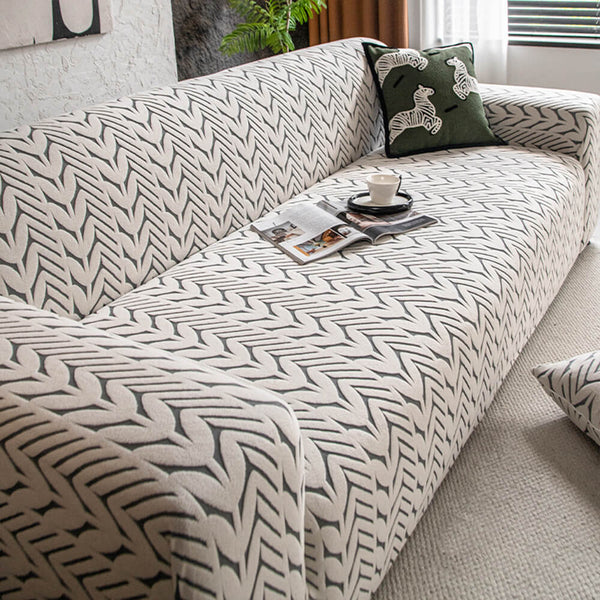 Patrón de oído de trigo texturizado Jacquard Fleece Magic Couch Couch
