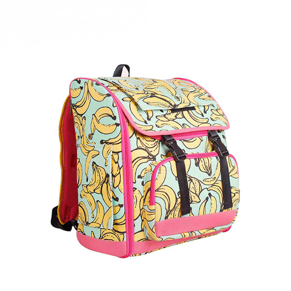 Mochila de gato de viaje de mascotas de impresión hawaiana de moda y cómoda