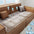 Breathable Geometric Ice Silk Non-Slip and Scratch-Resistant Couch Cover