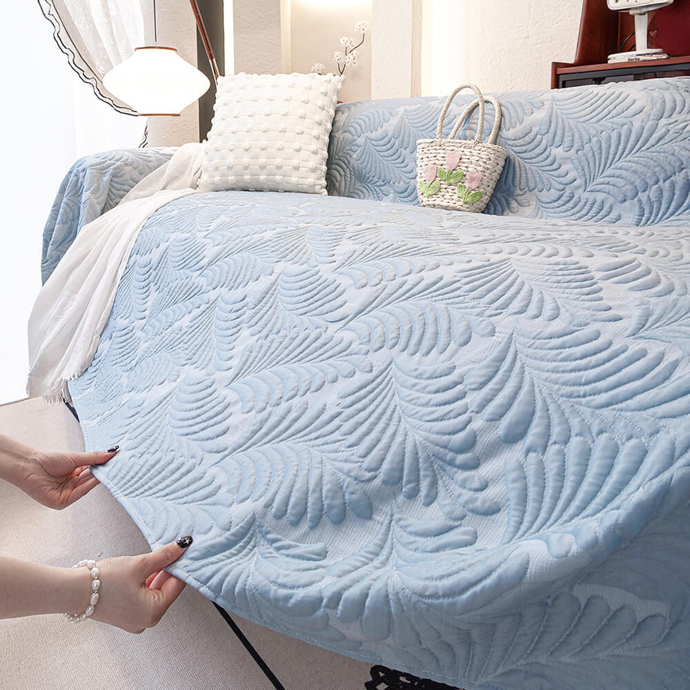 Cooling Breathable 3D Banana Leaf Throw Couch Cover