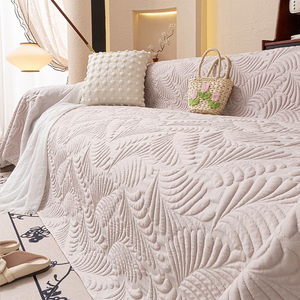 Cooling Breathable 3D Banana Leaf Throw Couch Cover