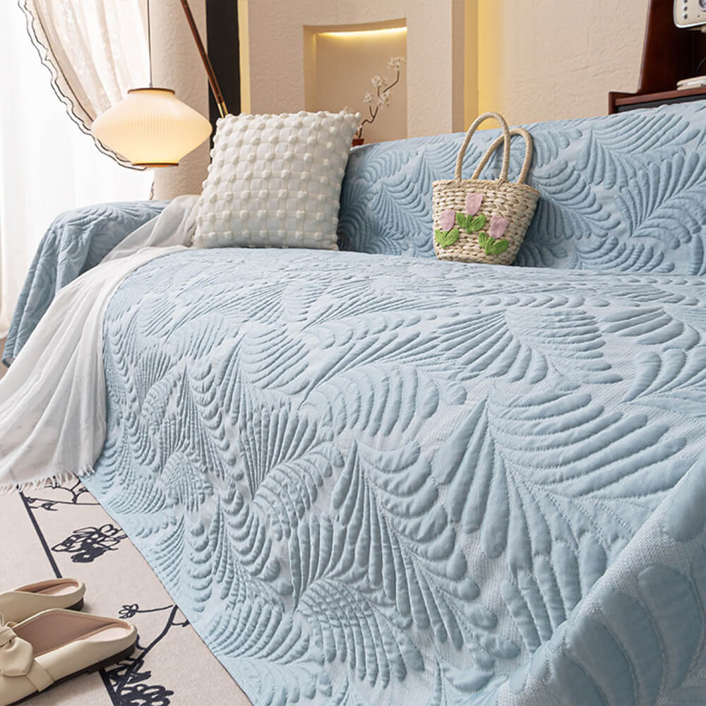 Cooling Breathable 3D Banana Leaf Throw Couch Cover