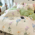 Feather-Print Brushed Cotton Breathable Comfort Bed Sheet Set