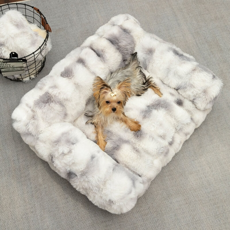Flauschiges, verdicktes, gemütliches Haustier-Beruhigungsbett, Hunde- und Katzenschlafsofa