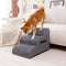 Adjustable Non-Slip Washable Soft Dog Stairs with Gentle Ramp