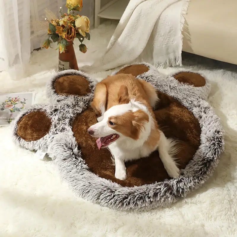 Bear Paw Plush Fluffy Comfortable Large Space Pet Mat Dog Mat