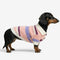 Color-Blocked Striped Faux Mink Fur Warm Dachshund Dog Sweater Suitable For Puppies