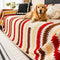 Colorful Color-Blocked Anti-Scratch Plush Sofa Protection Couch Cover