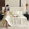 Cooling Ice Silk Quilt Skin-Friendly Breathable Bed Sheet Set with Blanket