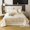 Cooling Ice Silk Quilt Skin-Friendly Breathable Bed Sheet Set with Blanket