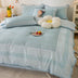 Country Style Plaid Brushed Duvet Cover Bed Sheet Set